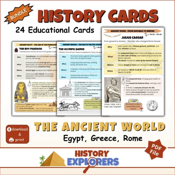 Ancient History Flashcards PDF – Egypt, Greece, Rome Printable | Kids Homeschool & Classroom Activity Game image 1 Ancient History Flashcards PDF – Egypt, Greece, Rome Printable | Kids Homeschool & Classroom Activity Game image 1 Ancient History Flashcards PDF – Egypt, Greece, Rome Printable | Kids Homeschool & Classroom Activity Game image 2 Ancient History Flashcards PDF – Egypt, Greece, Rome Printable | Kids Homeschool & Classroom Activity Game image 3 Ancient History Flashcards PDF – Egypt, Greece, Rome Printable | Kids Homeschool & Classroom Activity Game image 4 Ancient History Flashcards PDF – Egypt, Greece, Rome Printable | Kids Homeschool & Classroom Activity Game image 5 Ancient History Flashcards PDF – Egypt, Greece, Rome Printable | Kids Homeschool & Classroom Activity Game image 6 Report this item to Etsy Price:USD 7.99 Ancient History Flashcards PDF